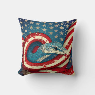 Rattlesnake US Flagge Kissen