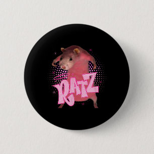 Ratz Fun Pink Mouse Rat Meme Men Halloween C Button