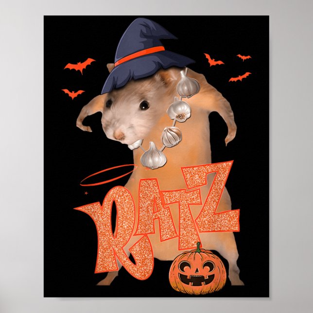 Ratz Funny Pink Mouse Rat Männer Halloween Meme Poster (Vorne)
