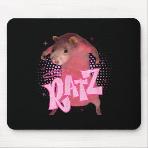 Ratz Spaß Pinke Maus Ratte Meme Männer Frauen Hall Mousepad
