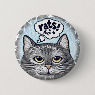 ratzcat oh Ratten Katze Anstecknadel