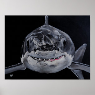 Raubfisch des Meeres Gemälde von Alfred Fox Poster