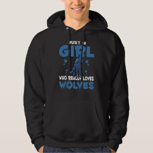 Raubtier nur ein Mädchen, das Wolv wirklich Liebe Hoodie
