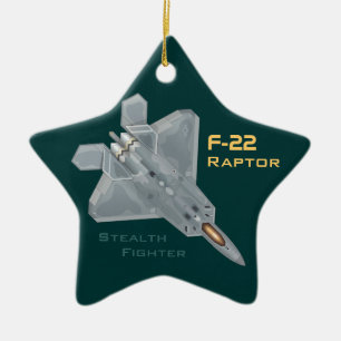Raubvogel F-22 Keramik Ornament