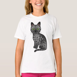 Rauch Ägyptischer Mau Niedlicher Cartoon Katze Ill T-Shirt