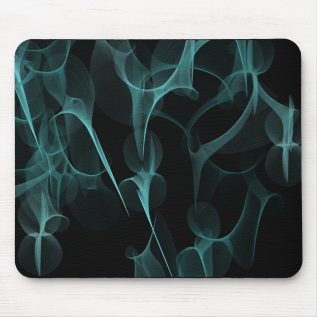 Rauch auf blauem Grün des schwarzen Effektes Mousepad (Vorne)