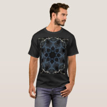 Rauch-Blume Kaleidoskopschwarzes T - Shirt