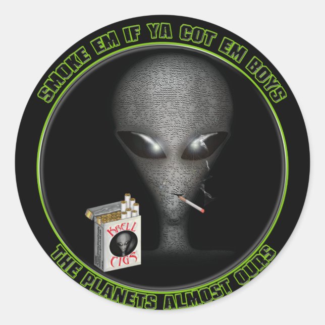 Rauch mich, wenn du mich got! Aufkleber (Vorderseite)