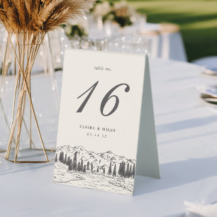 Rauch Tischnummer Hochzeiten von Bergketten Tischaufsteller