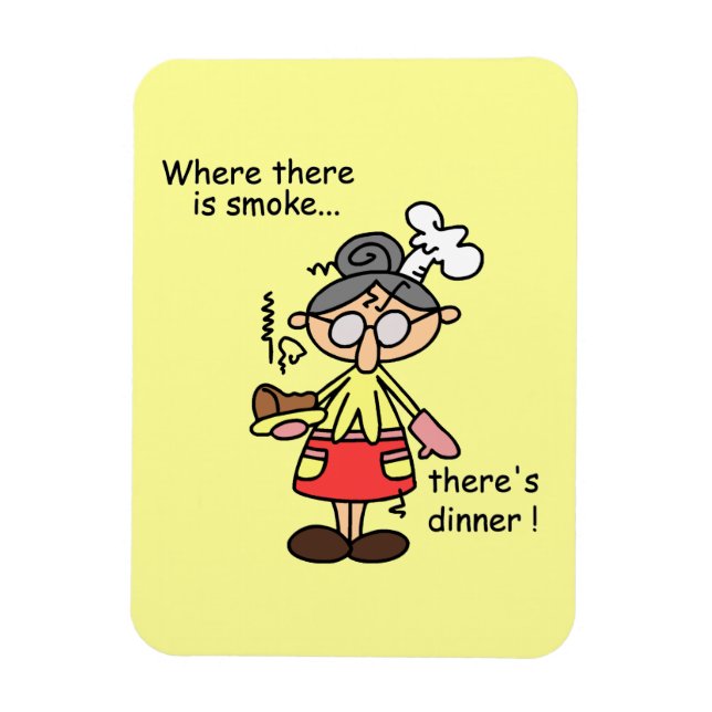 Rauch und Abendessen-T - Shirts und Geschenke Magnet (Vertikal)