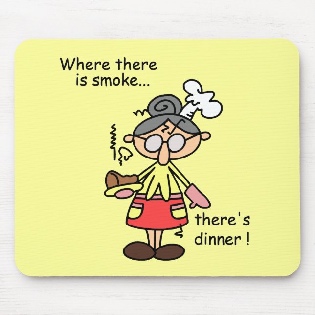 Rauch und Abendessen-T-Shirts und Geschenke Mousepad (Vorne)