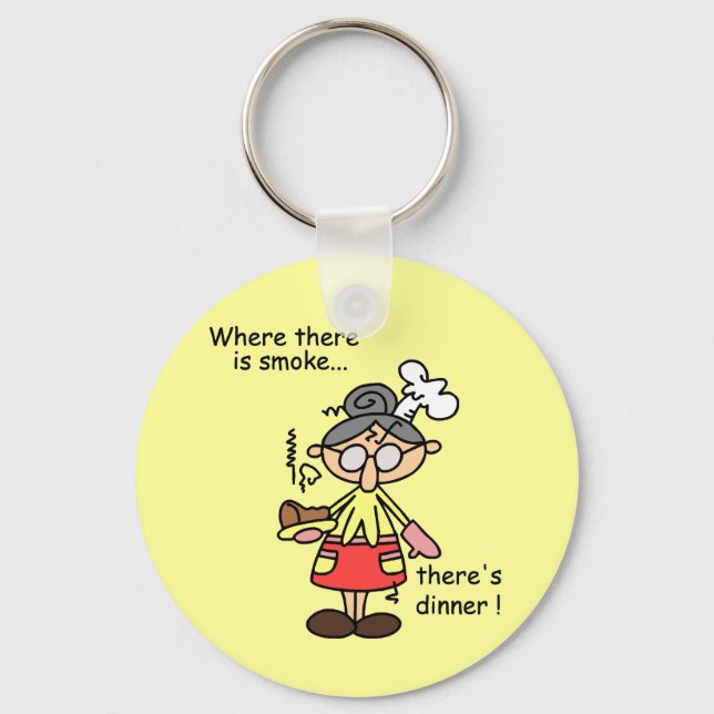 Rauch und Abendessen-T - Shirts und Geschenke Schlüsselanhänger (Vorderseite)