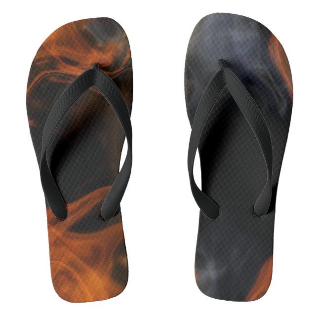 Rauch und Flammen Flip Flops (Fußbett)