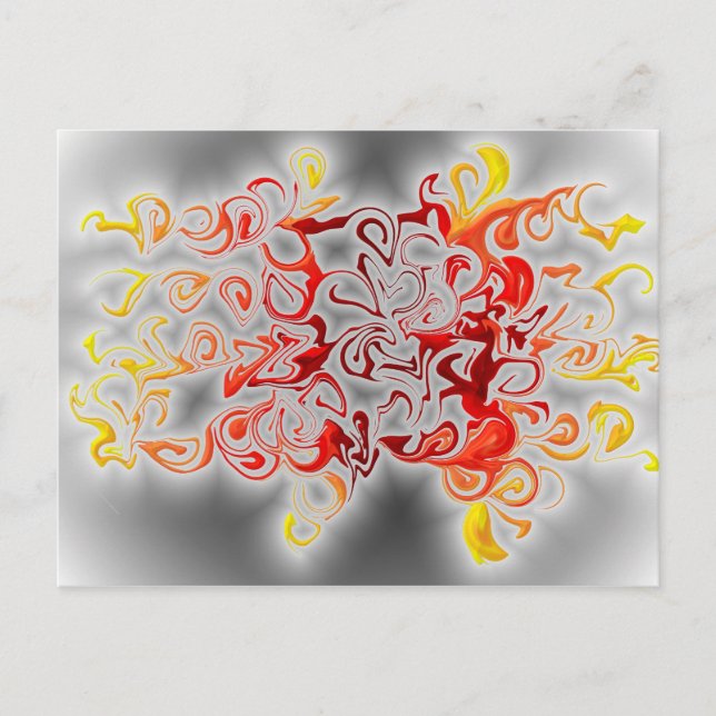 Rauch und Flammen Postkarte (Vorderseite)