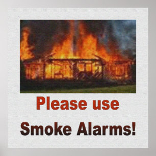 RAUCHALARMEN-SICHERHEITSPEICHER VERWENDEN POSTER