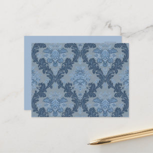 Rauchblaues Schiefer-Weich-Puderblau-Elegantes Dam Postkarte