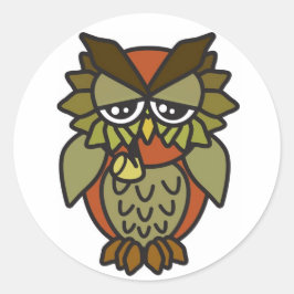 Rauchen 2,0 braun runder aufkleber