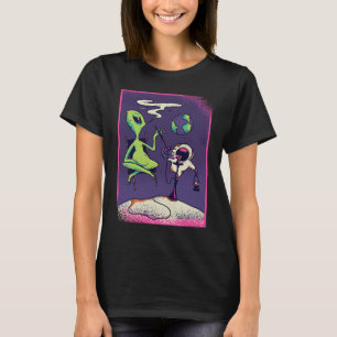 Rauchen Alien Hookah UFO Martian Spaceship Space T-Shirt