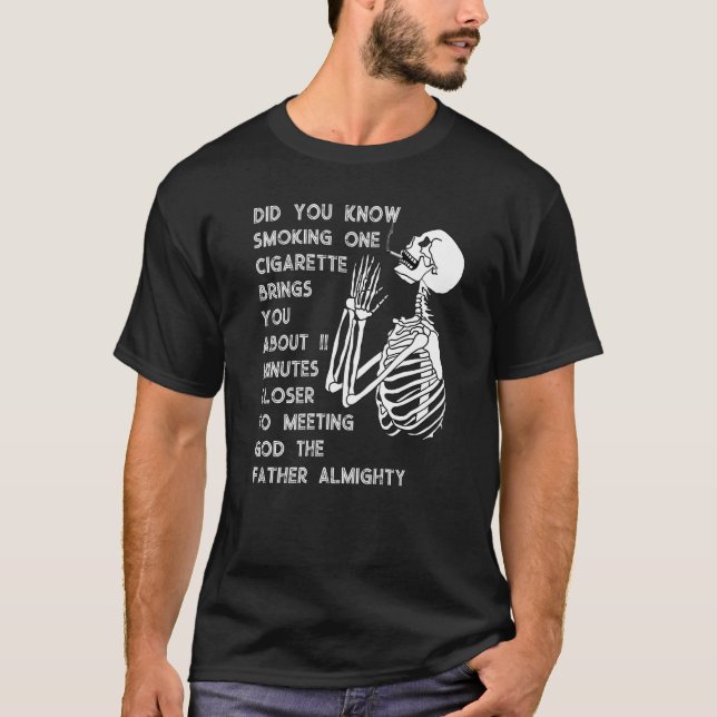 Rauchen bringt Sie 11 Minuten Naher gegen Rauchen T-Shirt (Vorderseite)