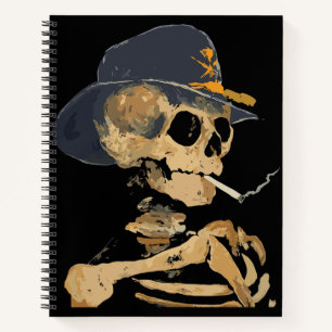 Rauchen Cowboy Skeleton Notizbuch