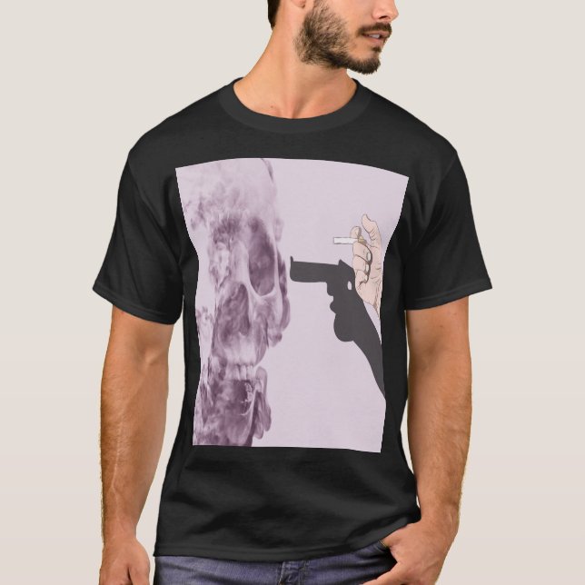Rauchen schadet sich selbst, druckbare Wandkunst T-Shirt (Vorderseite)