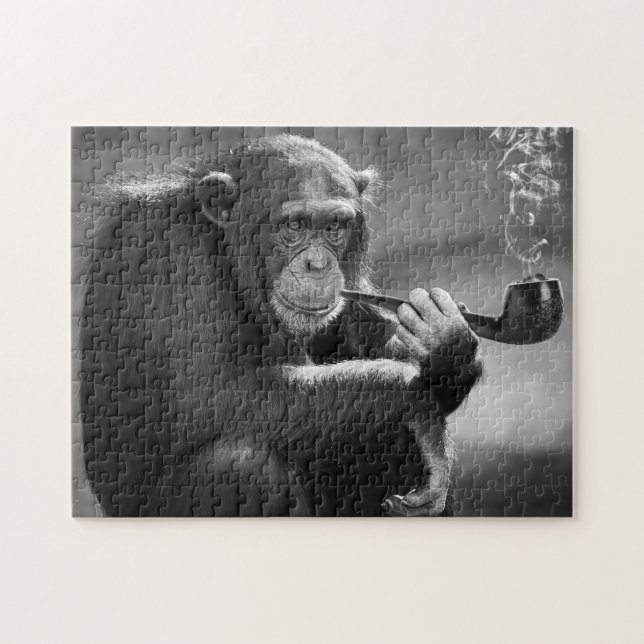 Rauchen Schimpanse, Jigsaw Puzzle (Horizontal)