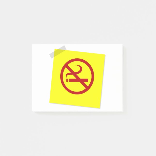 Rauchen verboten post-it klebezettel (Vorderseite)