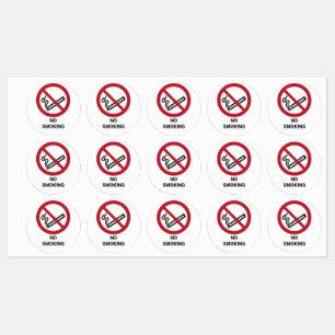 Rauchen verboten, Set von 30 Verboten Etiketten