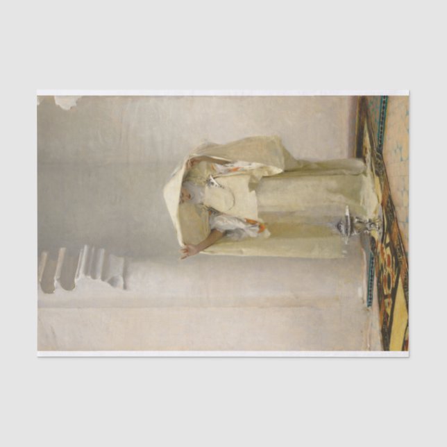 Rauchen von Ambergris von John Singer Sargent Seidenpapier (Vorderseite)