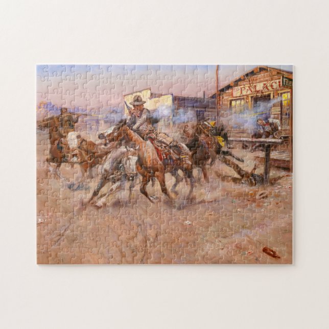 Rauchen von einem. 45.1908 von Charles Marion Russ (Horizontal)
