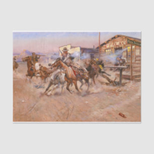 Rauchen von einem. 45.1908 von Charles Marion Russ Seidenpapier