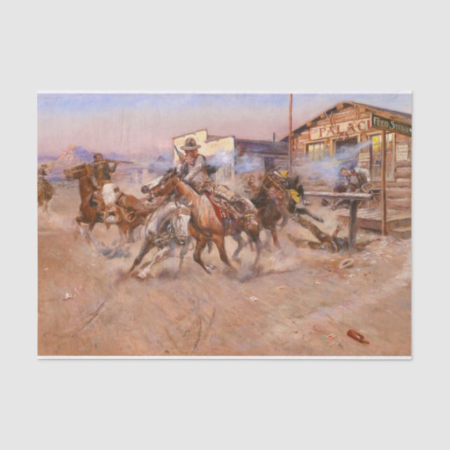 Rauchen von einem. 45.1908 von Charles Marion Russ Seidenpapier (Vorderseite)