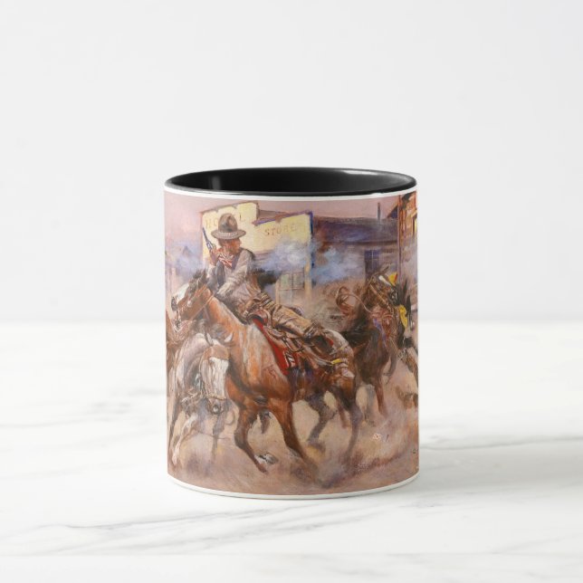 Rauchen von einem. 45.1908 von Charles Marion Russ Tasse (Zentrum)