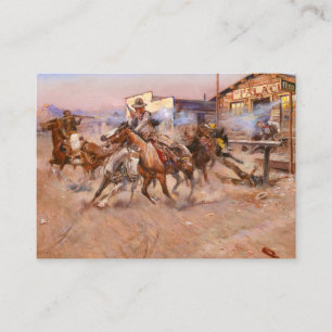 Rauchen von einem. 45.1908 von Charles Marion Russ Visitenkarte