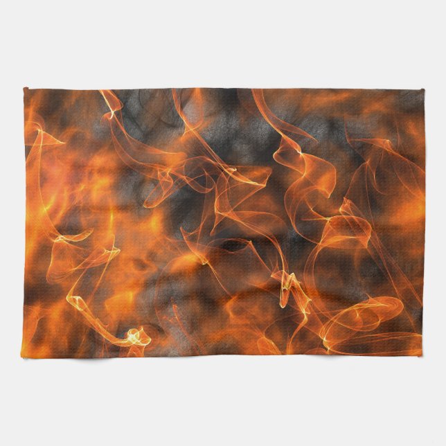 Rauchende Flammen des Feuers Handtuch (Horizontal)