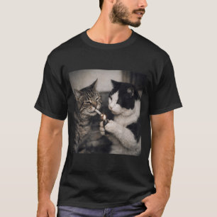 Rauchende Katze Zigarette Kätzchen Lustiges Meme D T-Shirt