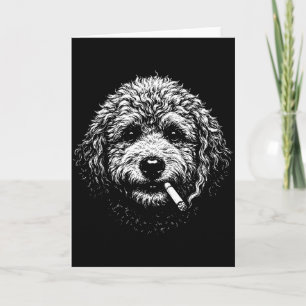 Rauchender Hund Zigarette Lustig Dummer Goldendood Karte
