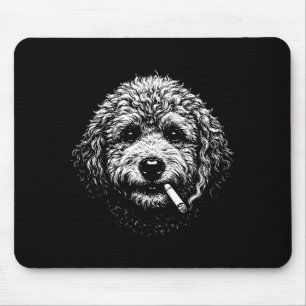 Rauchender Hund Zigarette Lustig Dummer Goldendood Mousepad