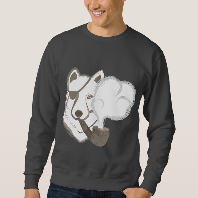 Rauchender Wolf Sweatshirt (Vorderseite)