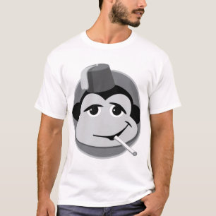 Rauchendes Affe-T-Shirt Weiß T-Shirt