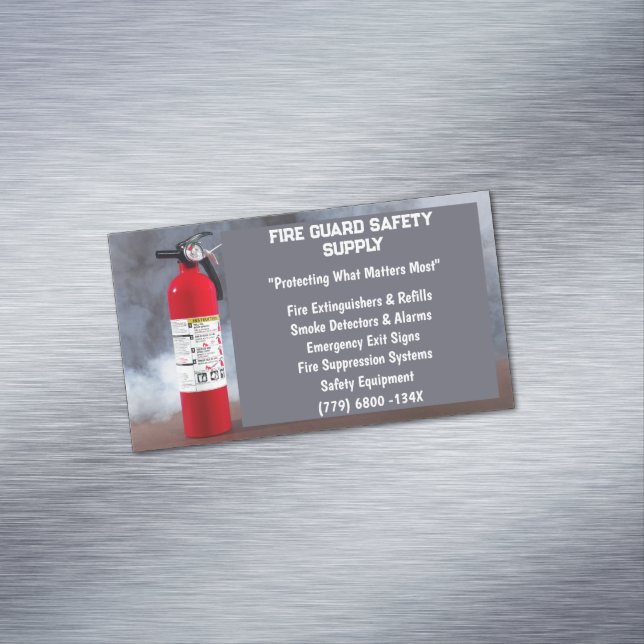 Raucher- und Feuerlöschgerät Magnetische Visitenkarte (Beispiel)