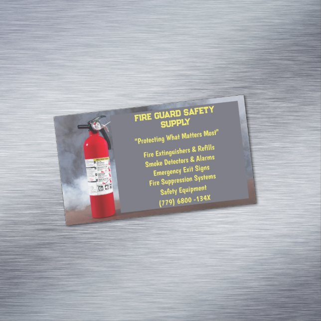 Raucher- und Feuerlöschgerät Magnetische Visitenkarte (Beispiel)