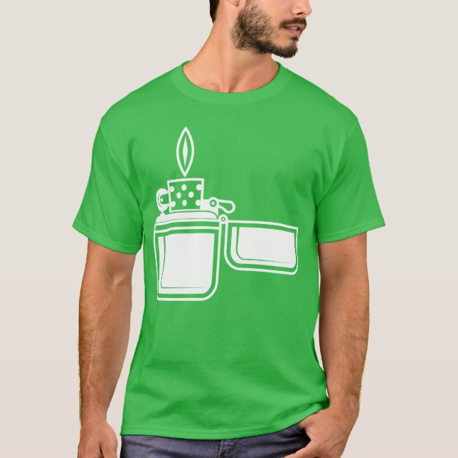 Raucher-Zigarette Gas Lighteree Shirt Design Rettr (Vorderseite)