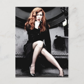 Raucherdame Postkarte