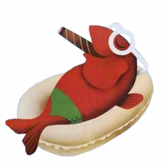 RAUCHERFISCH FREISTEHENDE FOTOSKULPTUR  (Vorne)