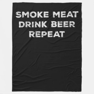 Räucherfleisch - Bieraufstrich Funny GRILLEN Lov Fleecedecke