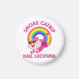 Räucherkatze Hail Lucipurr, Funny Satan Cat Unicor Magnet