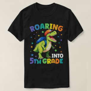 Räuchernder Dinosaurier der 5. Klasse, um zurück z T-Shirt
