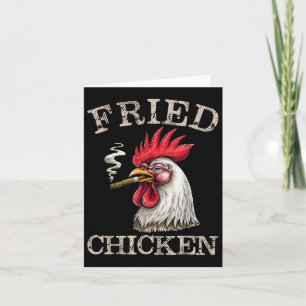 Räucherndes Huhn Grafische Weed Men Frauen Karte