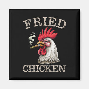 Räucherndes Huhn Grafische Weed Men Frauen Magnet